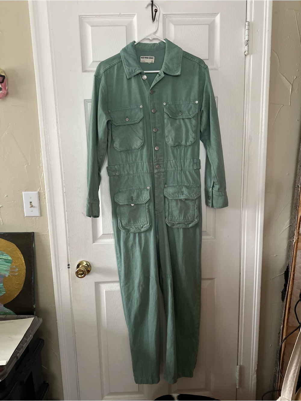 We The Free Green Utility Jumpsuit